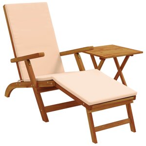 vidaXL Chaise longue inclinable et pliable 2 pc Bois d'Acacia Massif