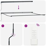 vidaXL Auvent Rétractable Blanc 500x300 cm Tissu et Aluminium
