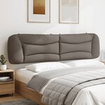 vidaXL Coussin de tête de lit taupe 200 cm tissu