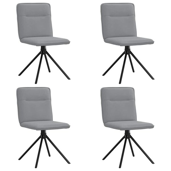vidaXL Chaises à manger lot de 4 gris clair tissu