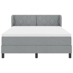 Lit Box Spring vidaXL avec Matelas Grise Clair 140x190 cm en Tissu