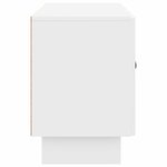vidaXL Meuble TV Blanc brillant 99 x 34 5 x 50 cm Bois d'ingénierie