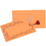 PAPERTREE LUCY Lot de 5 Enveloppes cadeau + carte 19X10cm-Ivoire Mangue
