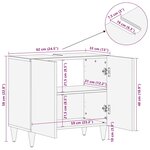 vidaXL Armoire lavabo de salle de bain bois massif de manguier