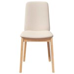 vidaXL Chaises à manger coussins 2 Pièces bois massif caoutchouc