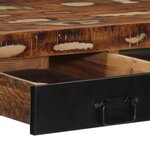 vidaXL Bureau multicolore 100x50x75 cm bois massif de récupération