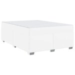 vidaXL Cadre de lit avec matelas Blanc 140 x 200 cm tissu