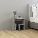 vidaXL Tables de chevet 2 Pièces gris béton 40x30x40 cm bois d'ingénierie