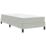 vidaXL Lit à ressorts avec matelas Gris clair 90 x 190 cm tissu