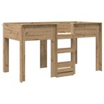 vidaXL Lit Superposé pour Enfants Chêne artisanal 80 x 200 cm