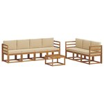 vidaXL Ensemble de canapés d'extérieur 8 pc Naturel et Beige