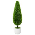 Plante artificielle Topiaire Pin avec pot 24x90 cm Vert