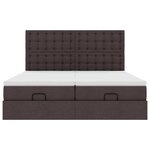 VidaXL Cadre de lit ottoman avec matelas marron foncé 200x200 cm tissu