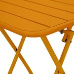 vidaXL Table de Jardin Moutarde 55 x 55 x 73 cm Acier revêtu de poudre