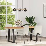 vidaXL Chaises à manger lot de 4 Crème Velours