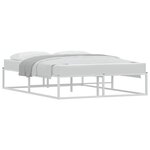 vidaXL Cadre de lit sans matelas blanc 140x200 cm métal