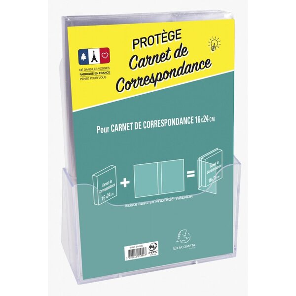 Exacompta protège carnet de correspondance - 16 x 24 cm