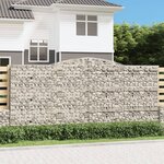 vidaXL Panier de gabions arqué 400x30x180/200 cm Fer galvanisé