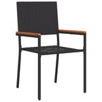 Ensemble de salle à manger de jardin 11 pièces vidaXL en poly rotin noir