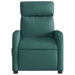 vidaXL Fauteuil de massage inclinable électrique Vert foncé Tissu