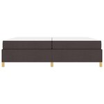 vidaXL Lit à ressorts Marron foncé et Blanc 200 x 200 cm tissu