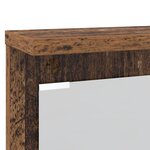 vidaXL Porte-manteau mural avec étagère Montage mural avec miroir Bois ancien 84 x 10 x 80 cm