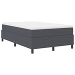 vidaXL Cadre de lit plateforme Gris foncé 120 x 190 cm tissu