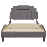 vidaXL Cadre de lit sans matelas gris 100x200 cm similicuir
