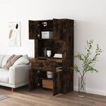 vidaXL Buffet haut Chêne fumé Bois d'ingénierie