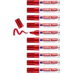 Marqueur Permanent 500 Corps Alu Rouge Pointe Biseautée 2-7 mm x 10 EDDING