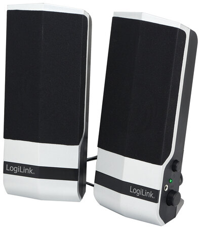 LogiLink Haut-parleur 2.0, noir / argent