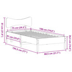 vidaXL Cadre de lit sans matelas 75x190 cm bois de pin massif