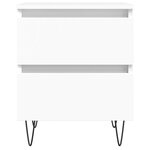 vidaXL Table de chevet Blanc 40x35x50 cm Bois d’ingénierie