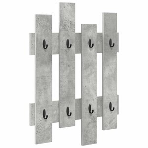vidaXL Porte-manteau mural Gris béton 60 x 3 x 82 cm Bois d'ingénierie