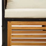 vidaXL Chaise de jardin avec coussins bois massif d'acacia