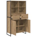 vidaXL Buffet 2 Pièces Chêne artisan 81 x 36 x 150.5 cm Bois d'ingénierie