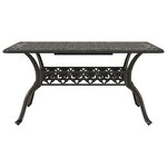 vidaXL Ensemble de salle à manger pour jardin 5 Pièces Bronze Aluminium