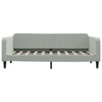 vidaXL Lit de jour avec lit gigogne gris clair 90x190 cm velours