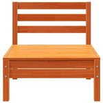 vidaXL Canapé de jardin sans accoudoirs cire marron bois de pin massif