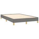 vidaXL Sommier à lattes de lit avec matelas gris foncé 120x190cm tissu