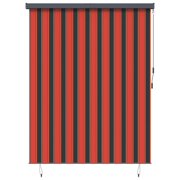 vidaXL Store enrouleur avec des rideaux Orange et marron 200 x 250 cm
