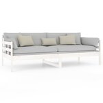 vidaXL Lit de jour blanc bois de pin massif 90x200 cm