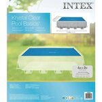 Intex Couverture solaire de piscine Bleu 378x186 cm Polyéthylène