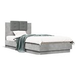 vidaXL Cadre de lit sans matelas gris béton 90x200 cm