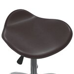 vidaXL Chaise de bureau Marron Similicuir