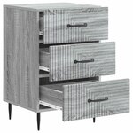 vidaXL Cabinet de chevet avec tiroir Sonoma gris 43 x 41 x 66 5 cm