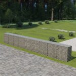 vidaXL Mur à gabion avec couvercles Acier galvanisé 900 x 50 x 100 cm