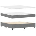vidaXL Lit à Sommier avec Matelas & Lumière LED Gris Clair Super King en Tissu en Velours Côtelé