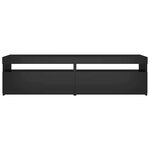 vidaXL Meubles TV 2 Pièces avec lumières LED Noir 75x35x40 cm