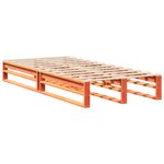 vidaXL Cadre de lit sans matelas cire marron 90x200 cm bois pin massif